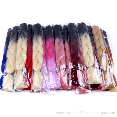 Wholesale Free Sample 120 Colors Braids 48 Inches 48Inch Extension Jumbo Braiding Packaging Hair Light Jumbo Braid